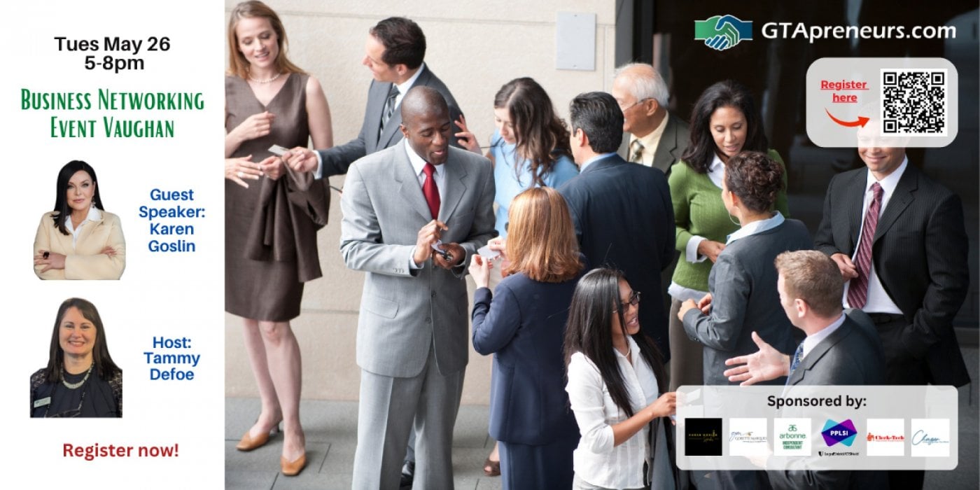 GTApreneurs May 26-2026 Business Networking Event Vaughan – Toronto