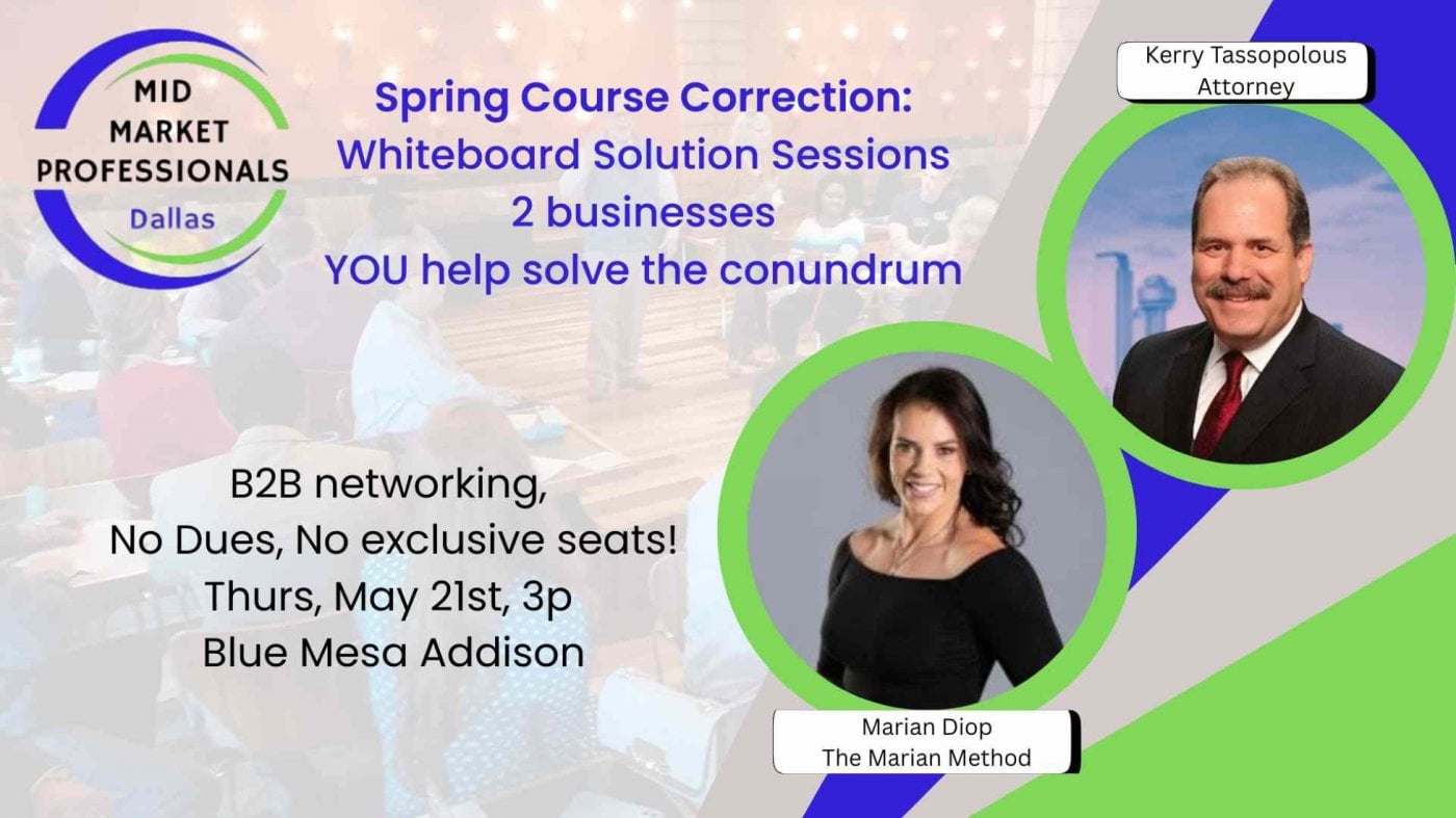 Mid Market Professionals DALLAS Whiteboard Solution Session!