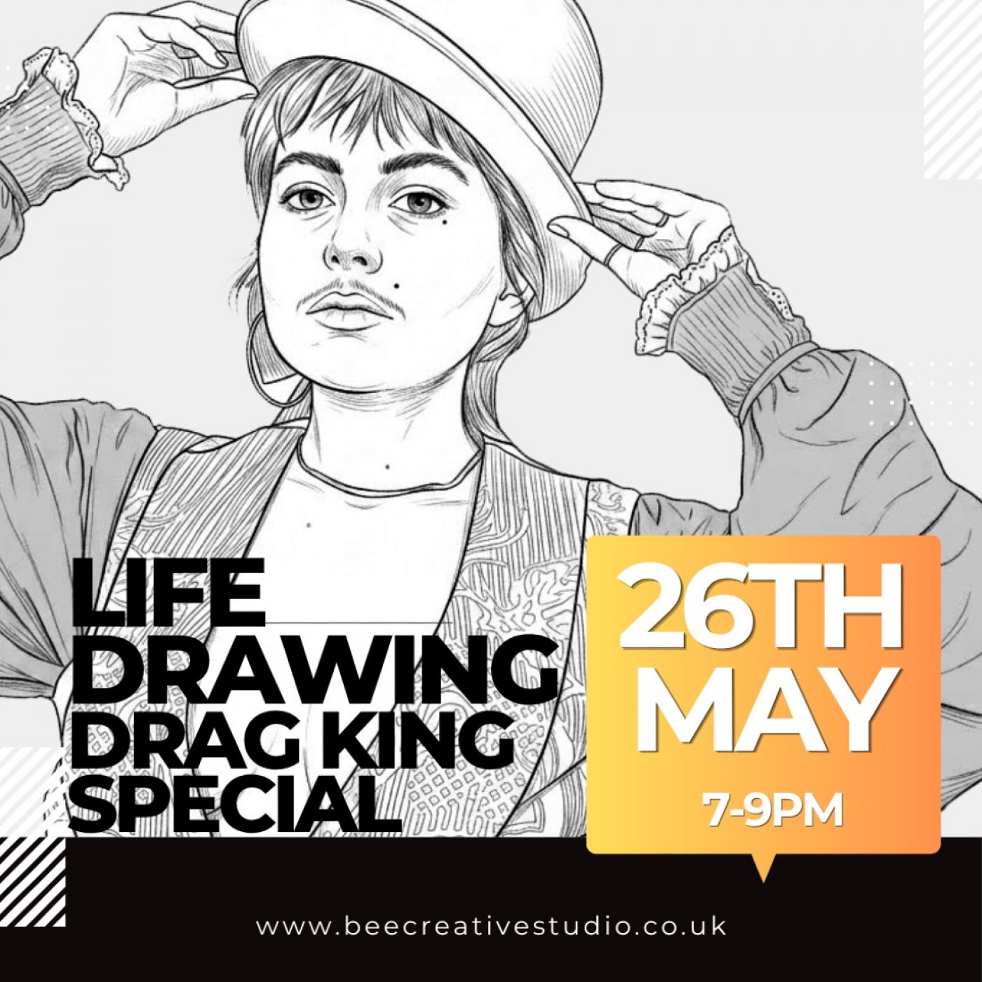 Life Drawing: Drag King Special with Ren Stardust
