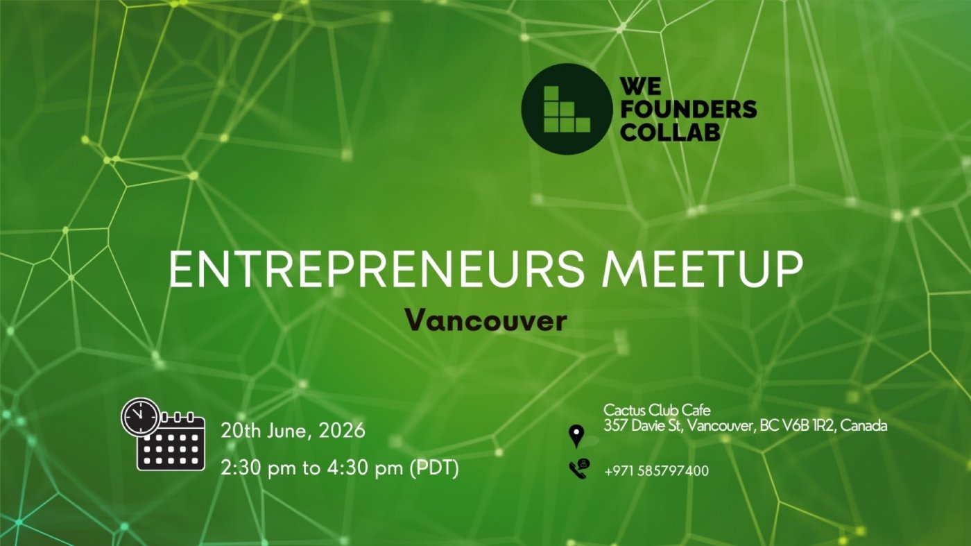 Entrepreneurs Meetup by We Founders Collab Vancouver 2026