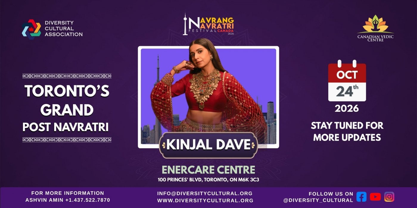 Navrang Navratri Festival Canada 2026 With Kinjal Dave – SATURDAY 24th October, 2026