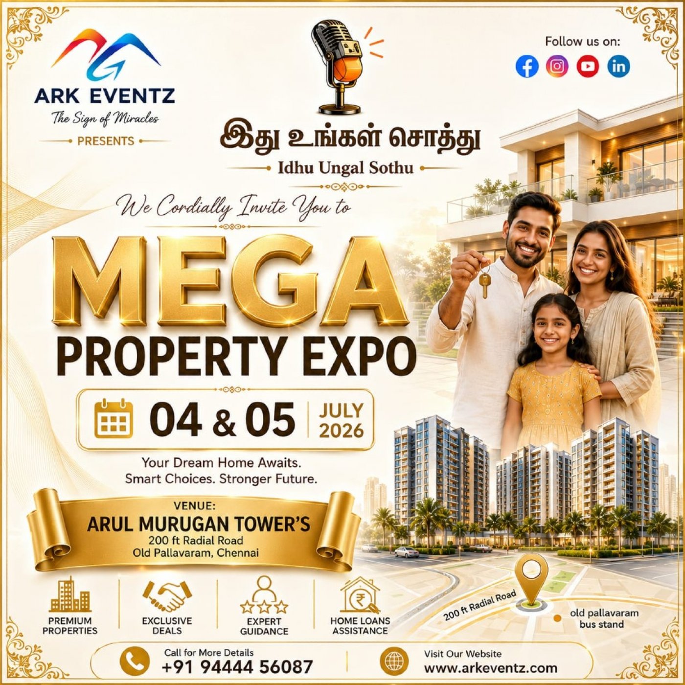 IDHU UNGAL SOTHU MEGA PROPERTY EXPO- JULY-2026 Tickets, Arul Murugan ...