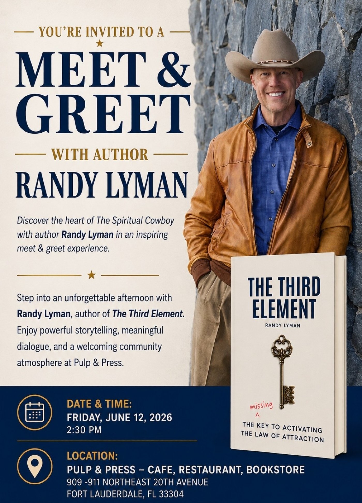Meet & Greet with Author Randy Lyman - The Spiritual Cowboy, PULP ...