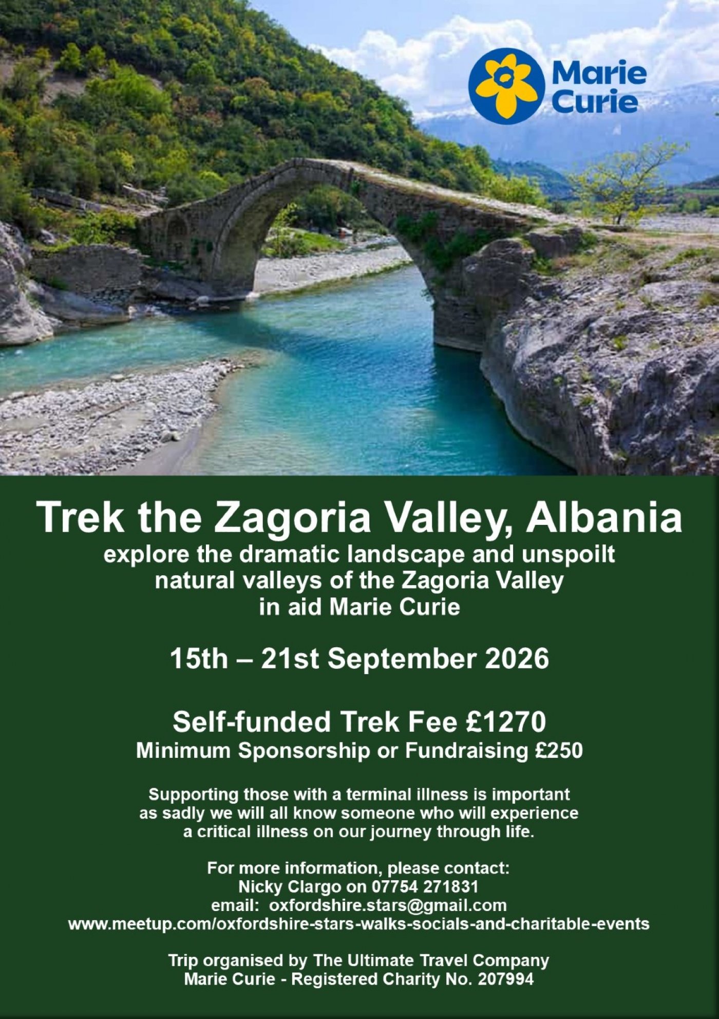 Trek Albania in aid of Marie Curie 15th - 21st September 2026, Witney ...