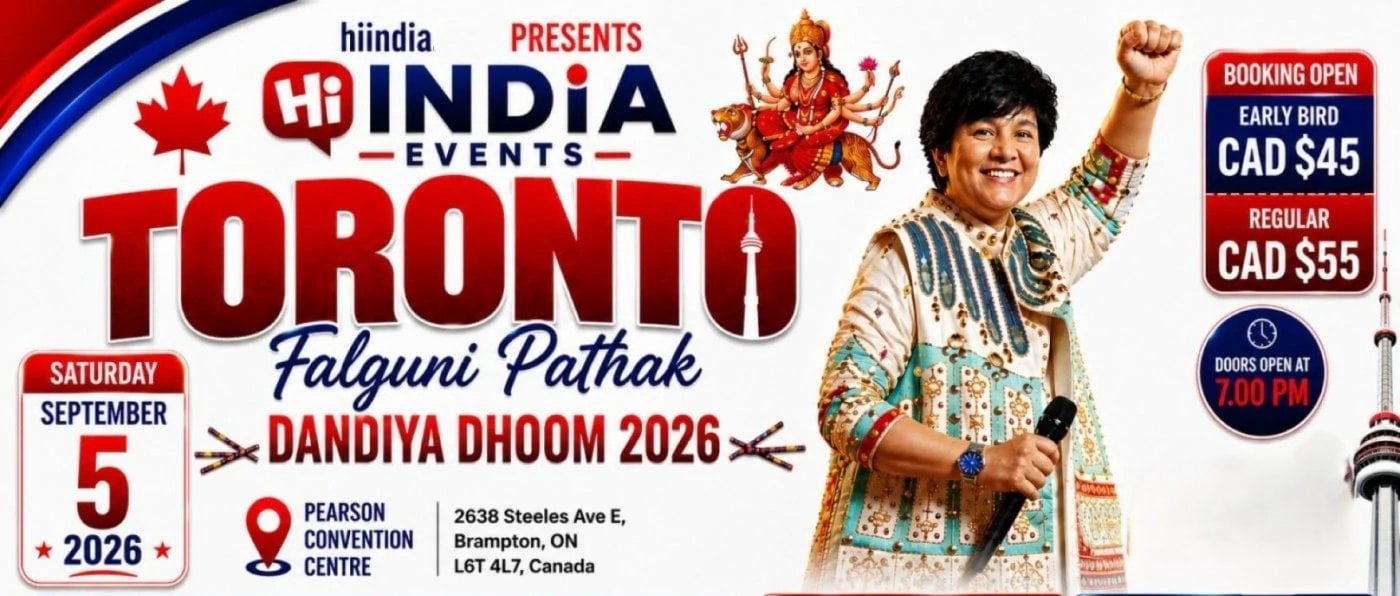 Falguni Pathak | Dandiya Dhoom 2026 in Toronto – September – 5th (SATURDAY)