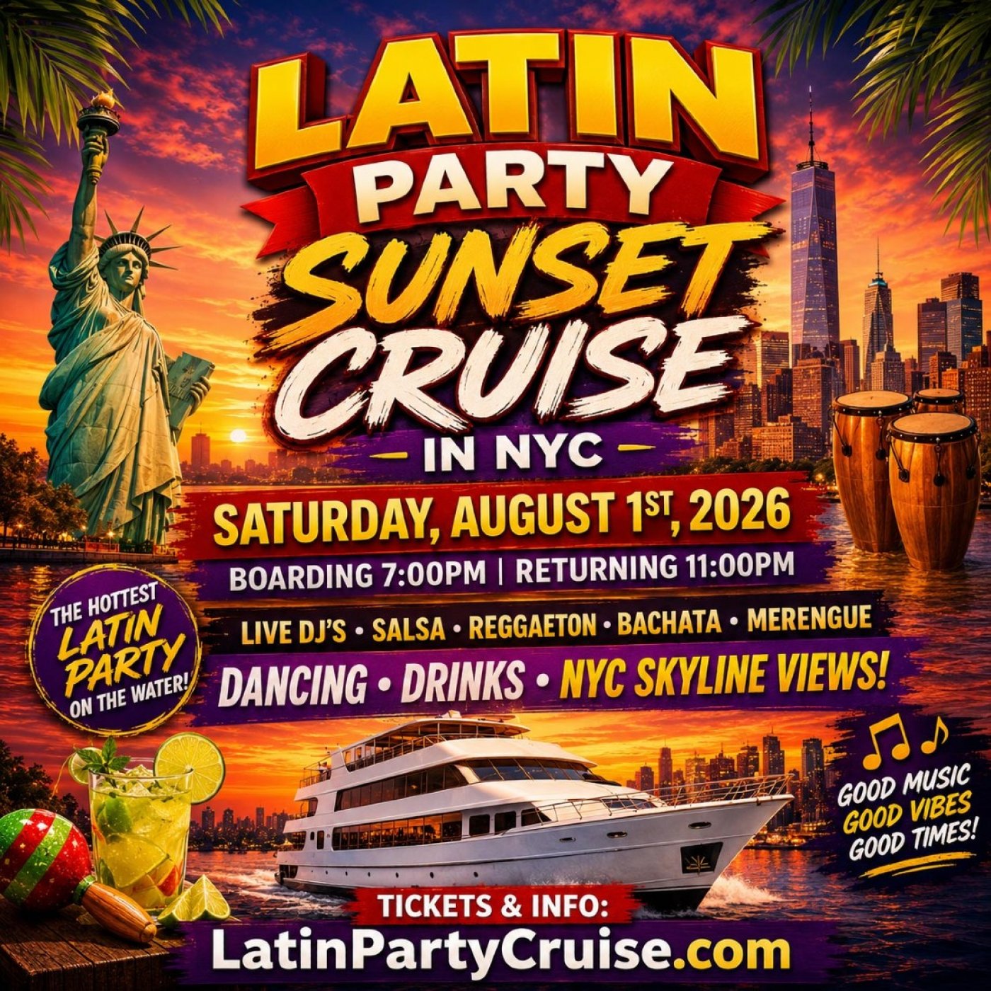 Latin Party Sunset Cruise