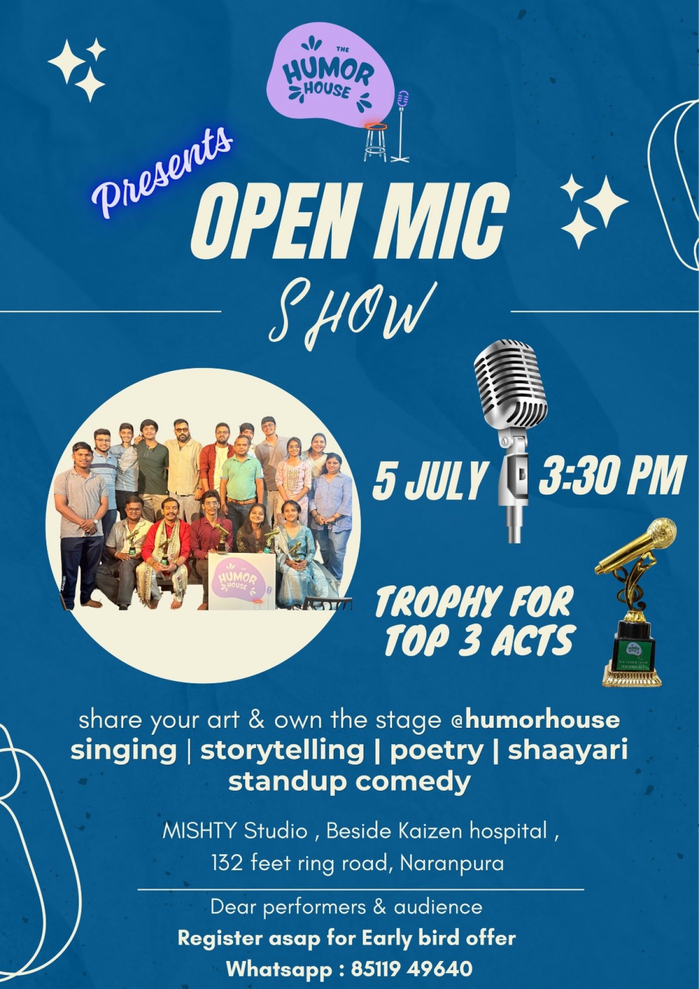 Humor House Open Mic July 2026 Edition - The Story Continues