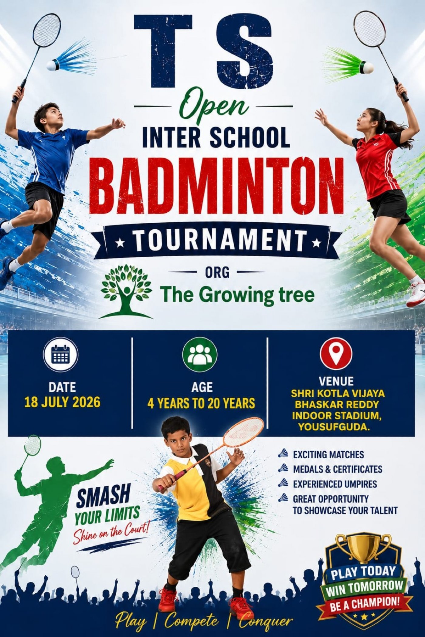T S.INTER SCHOOL BADMINTON COMPETITION 2026