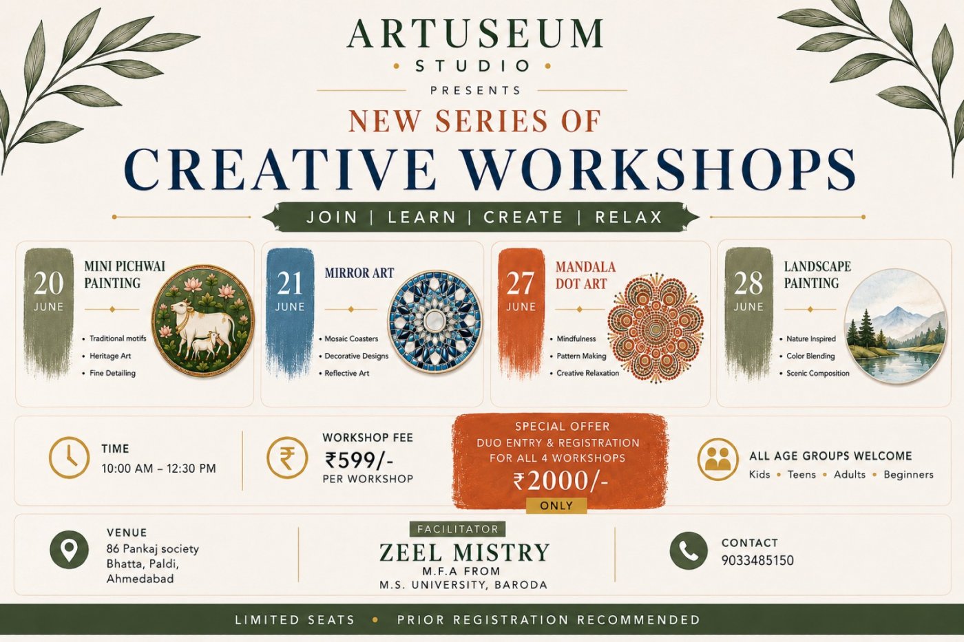 Creative June: Art & Craft Workshop Series Tickets, June 20 to June 28 ...