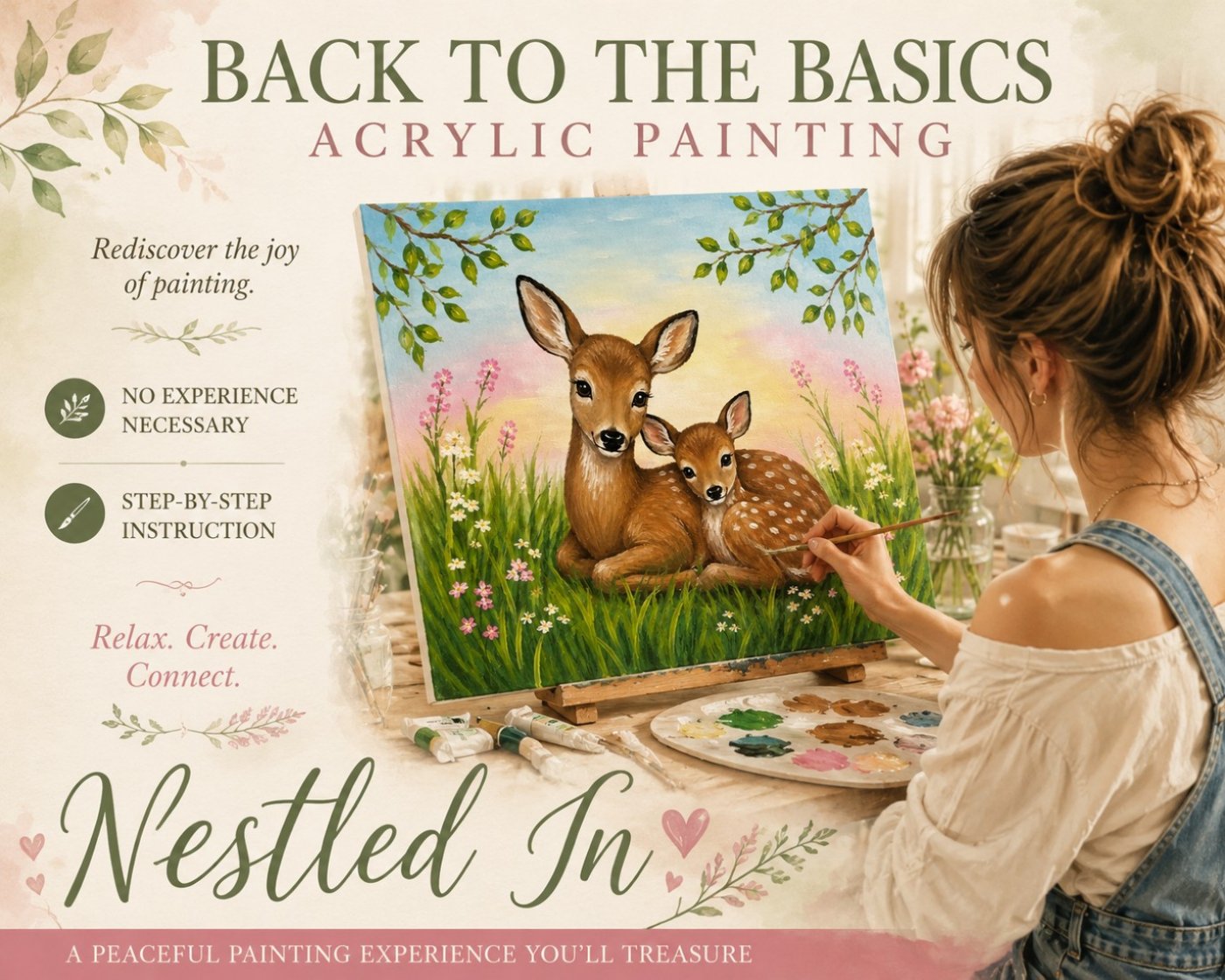 Back to the Basics Acrylic Painting One-Day Class – Nestled In