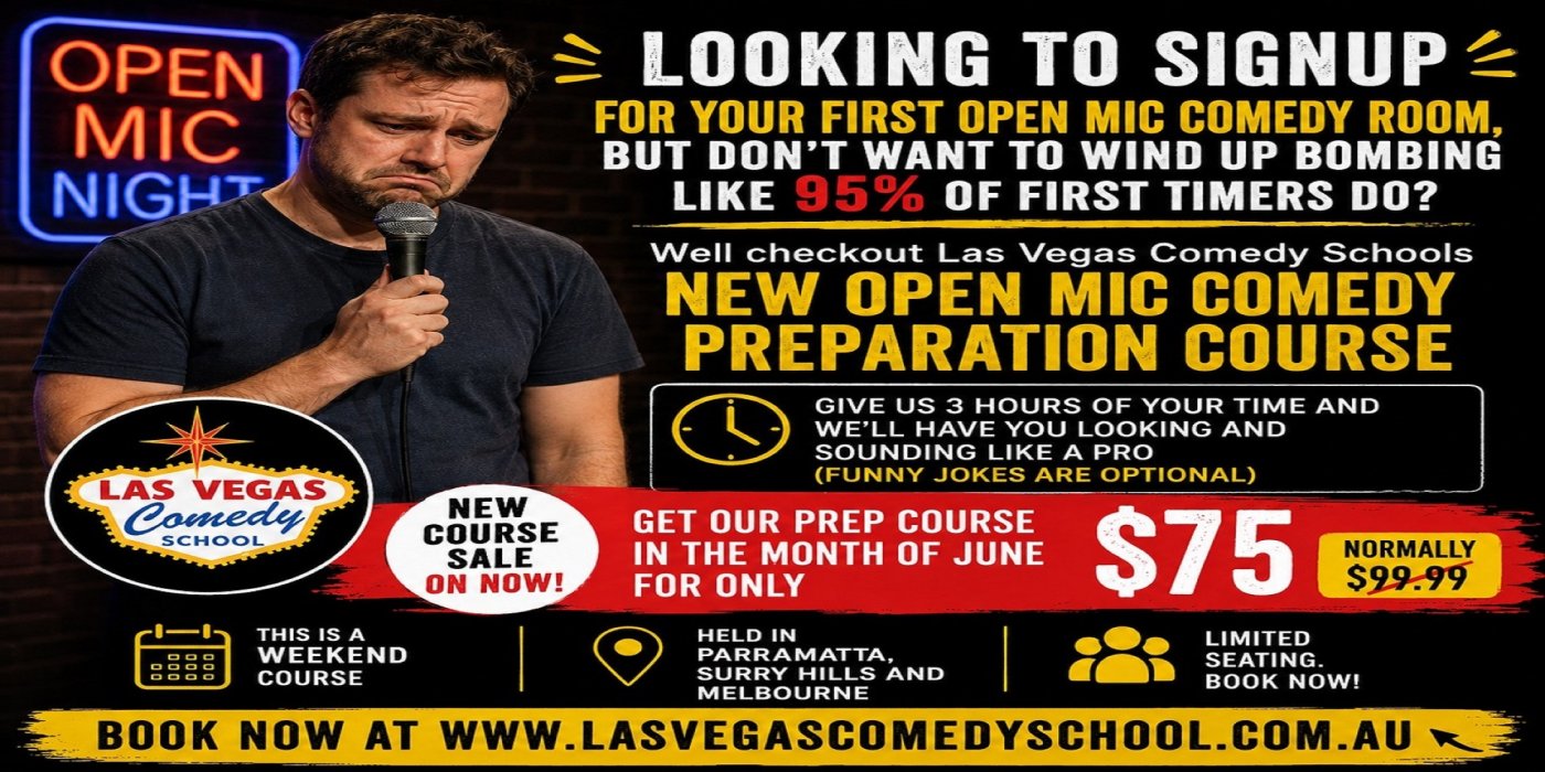 Open Mic Comedy Prep Course Las Vegas Comedy Schools Sydney CBD