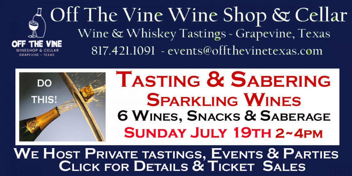 Sparkling Sunday Funday – Wine and Sabers Tasting – 2-4pm