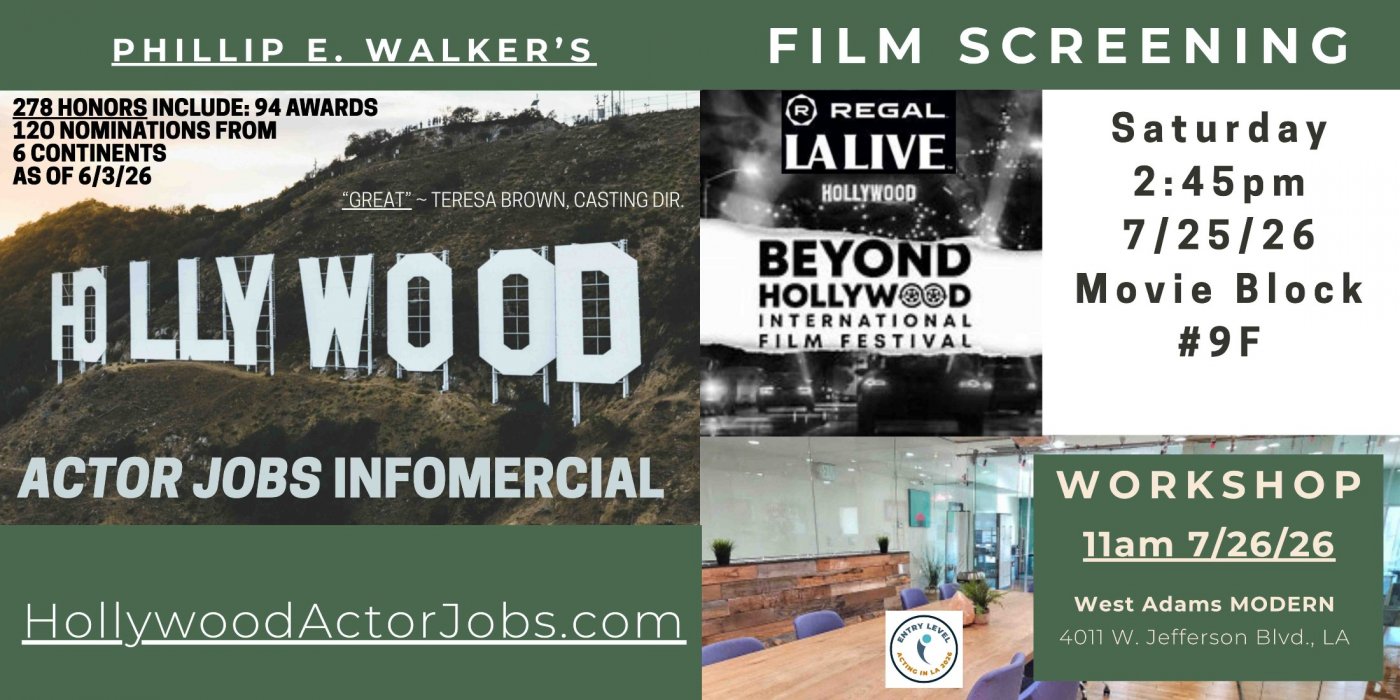 Beyond Hollywood Actor Jobs Infomercial & Workshop