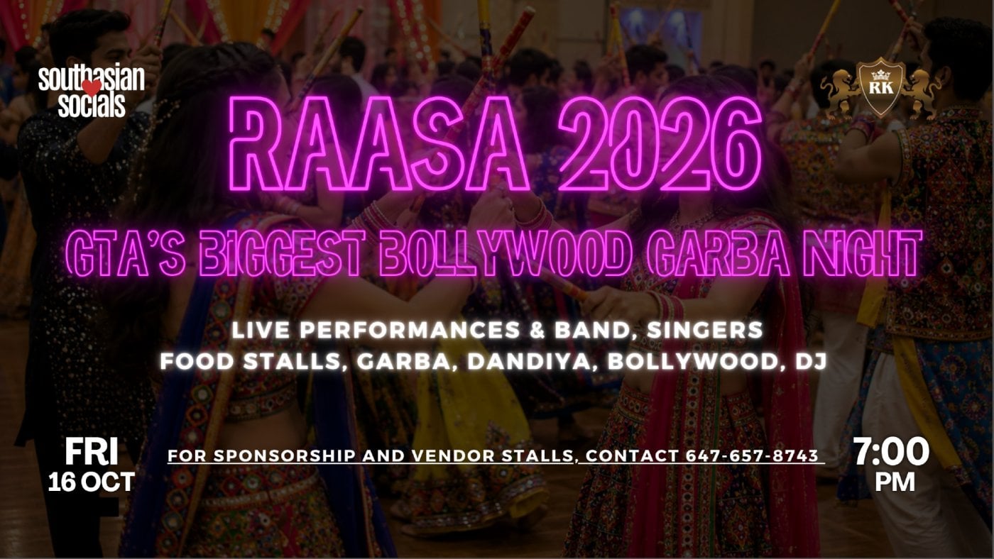 Raasa 2026 – GTA’s Biggest Bollywood Garba Night