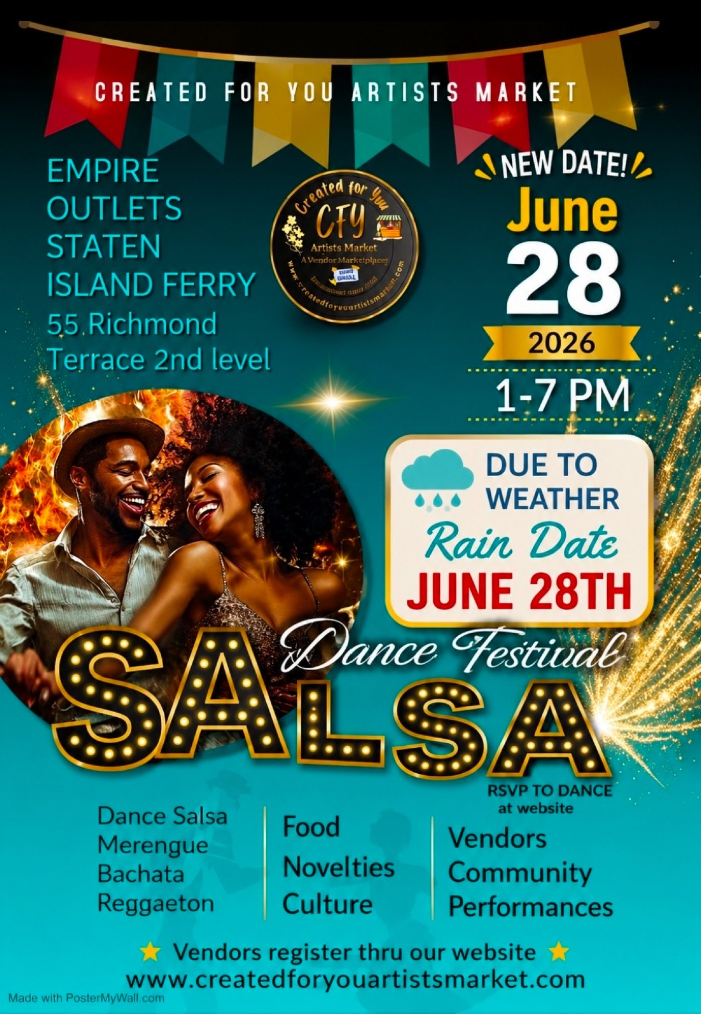 SALSA DANCE FESTIVAL AT THE EMPIRE OUTLETS – online | Jun 28, 2026