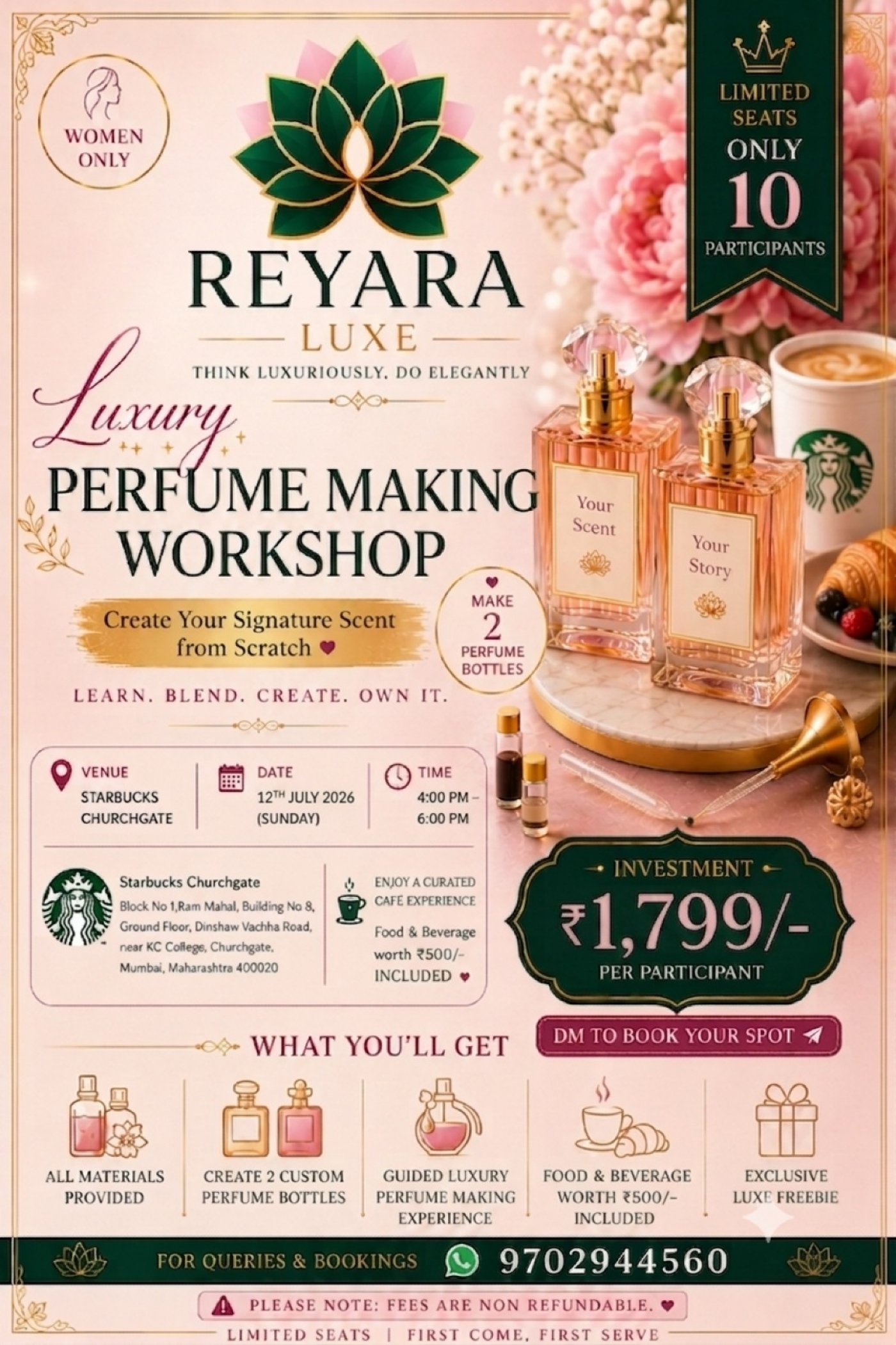 Perfume Making Workshop (Scent crafting workshop)