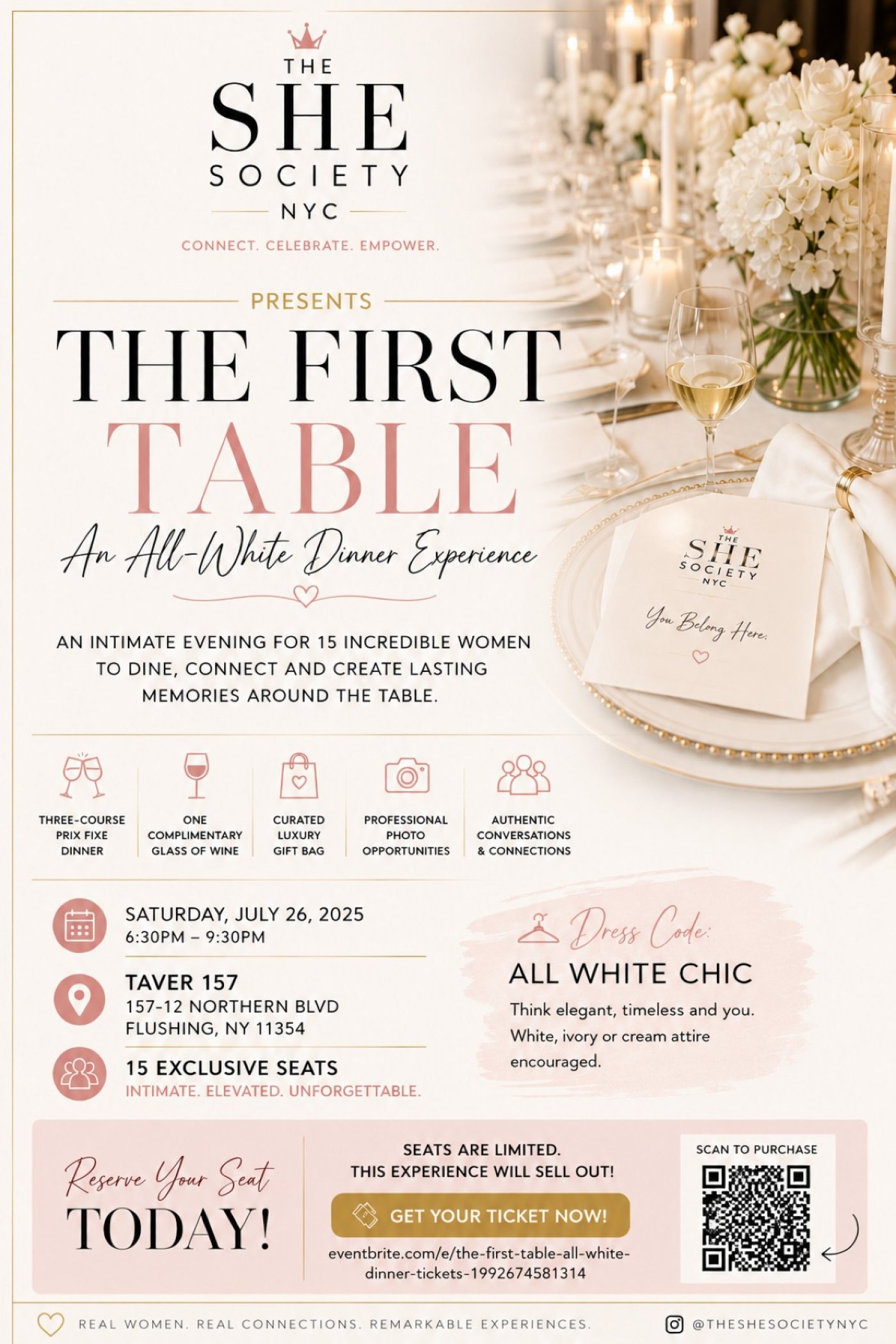 The First Table All White Dinner