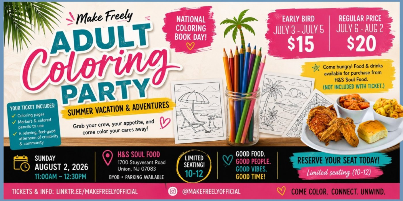 Adult Coloring Book Party – 8/2