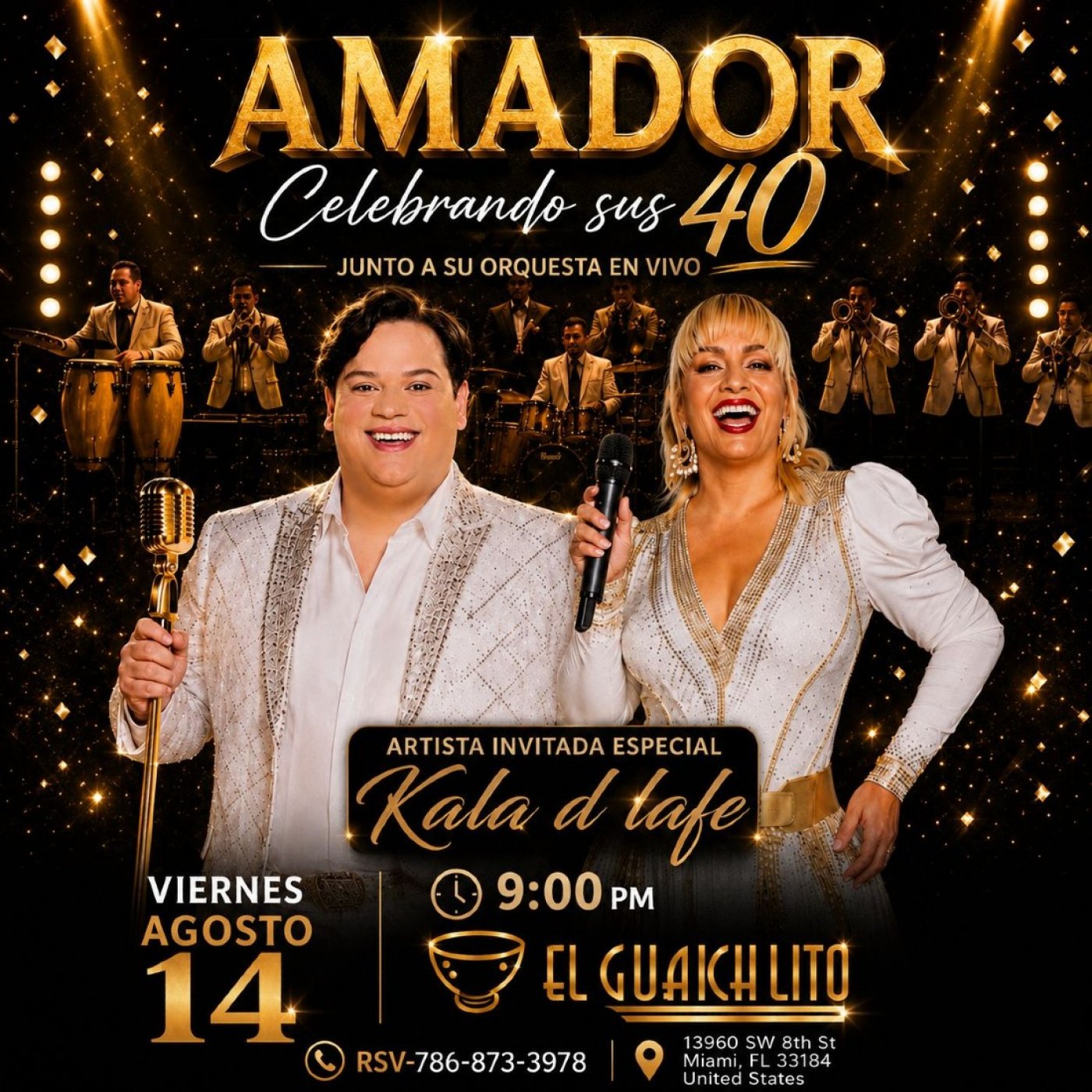Rey Amador Celebrando sus 40 años con invitados Especiales
