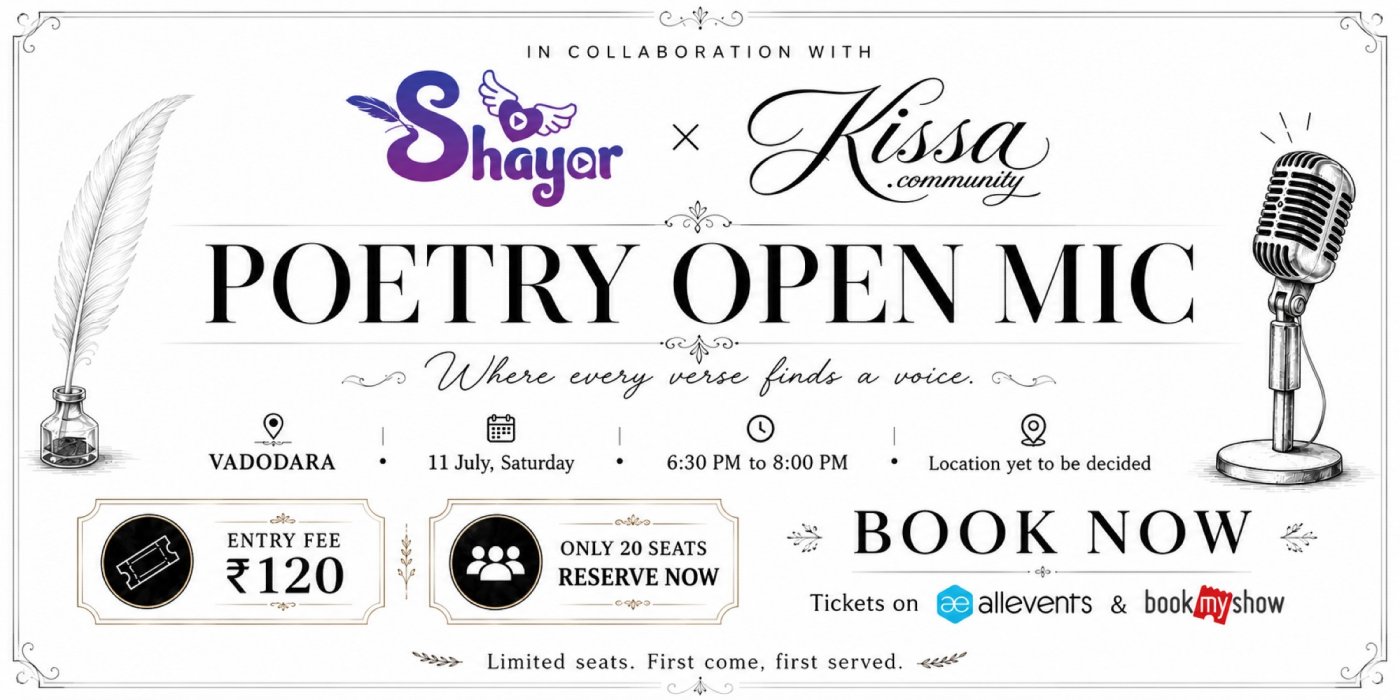 Poetry Open Mic Vadodara - Shayar x Kissa.community