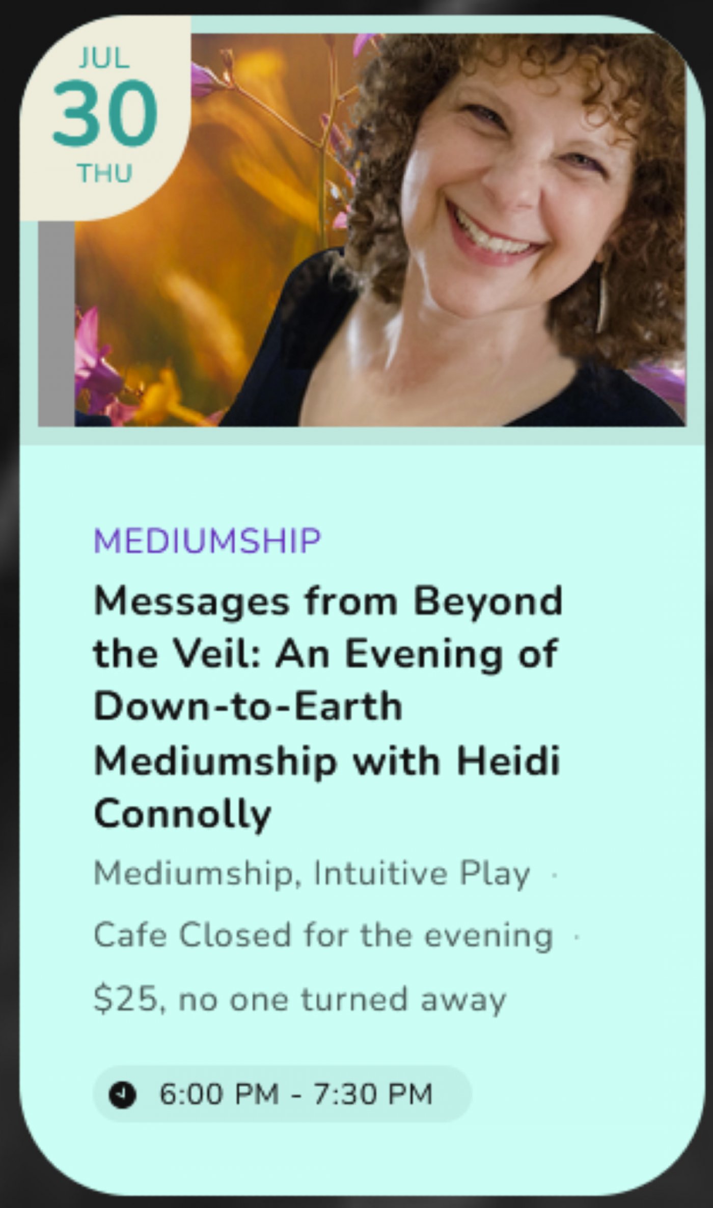PSYCHIC MEDIUMSHIP WITH HEIDI CONNOLLY