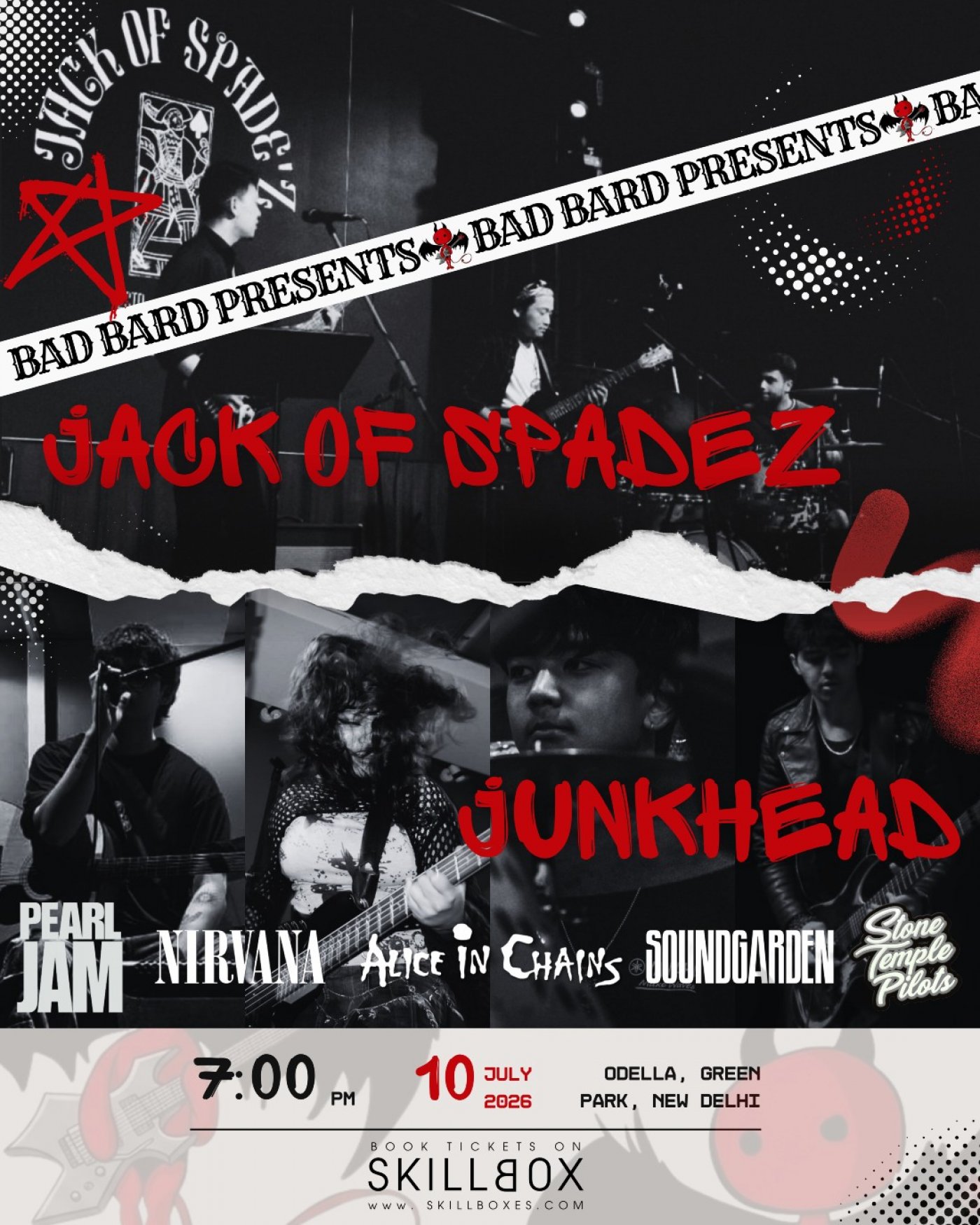 Bad Bard Presents: Jack of Spadez & a Tribute to the Legends of Grunge ft, Junkhead