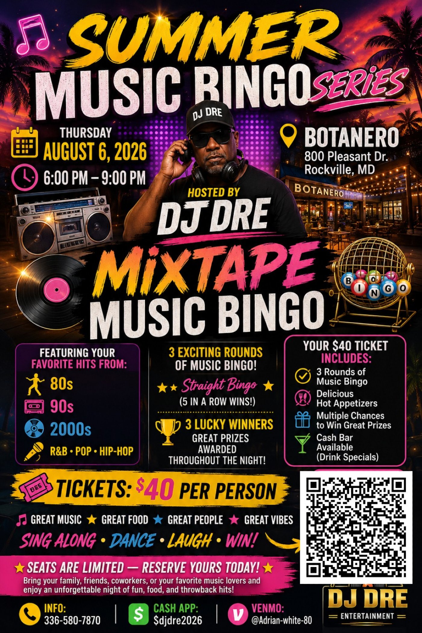 MUSIC BINGO GAME NIGHT