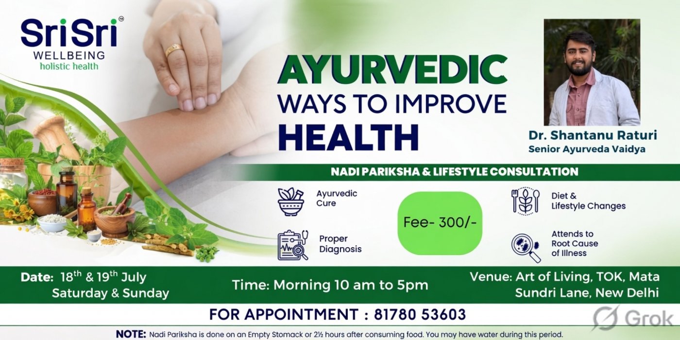 🌿 Ayurveda Consultation & Nadi Pariksha Wellness Camp | New Delhi 🌿