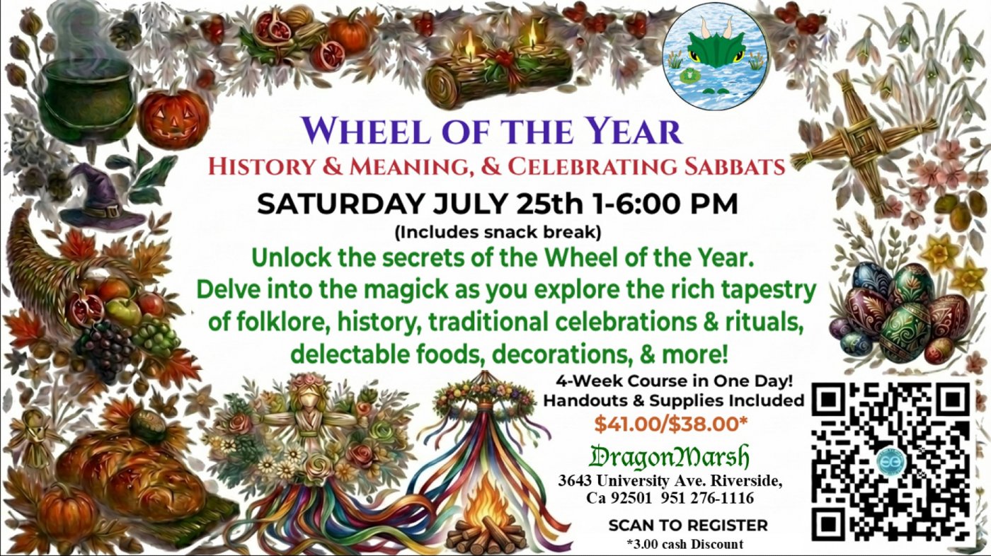 History & Meaning, & Celebrating Sabbats -Wheel of the year $41/38.00*