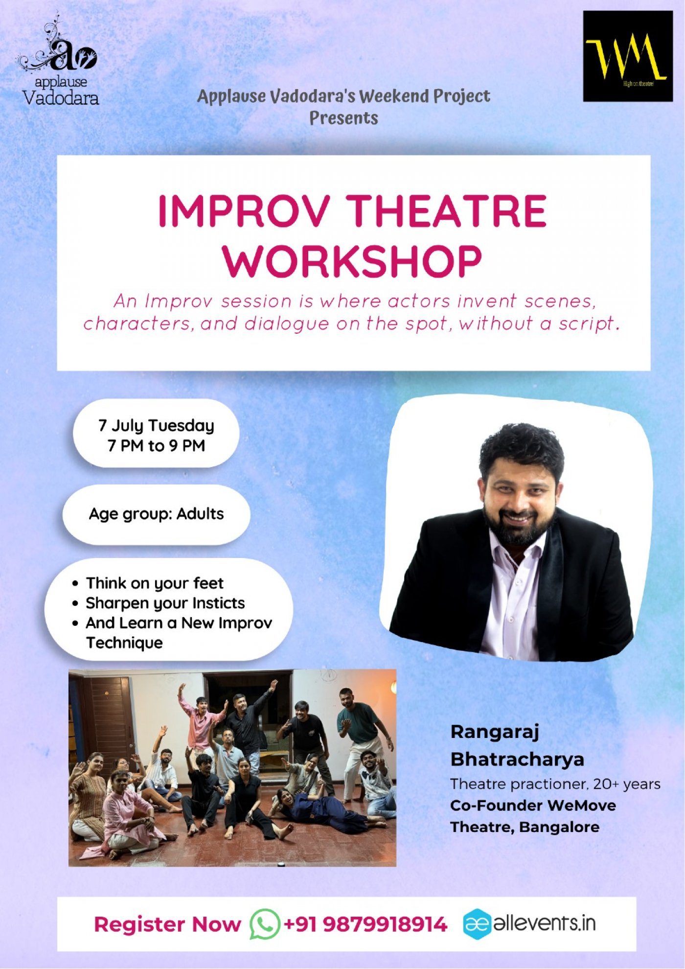 Improv with Rangaraj Bhatracharya | Applause Vadodara and WeMove Theatre