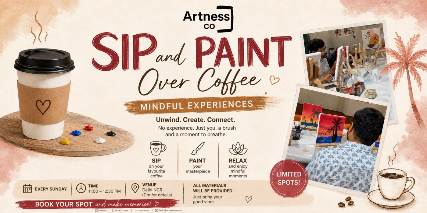 Sip & Paint over Coffee : Mindful Experiences by Artnessco