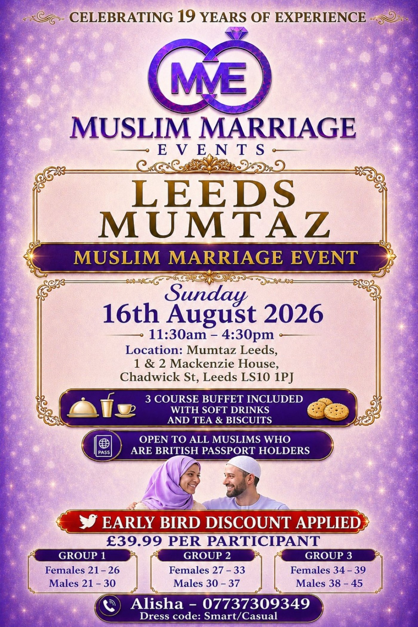 Muslim Marriage Events Leeds – 3 Age Groups