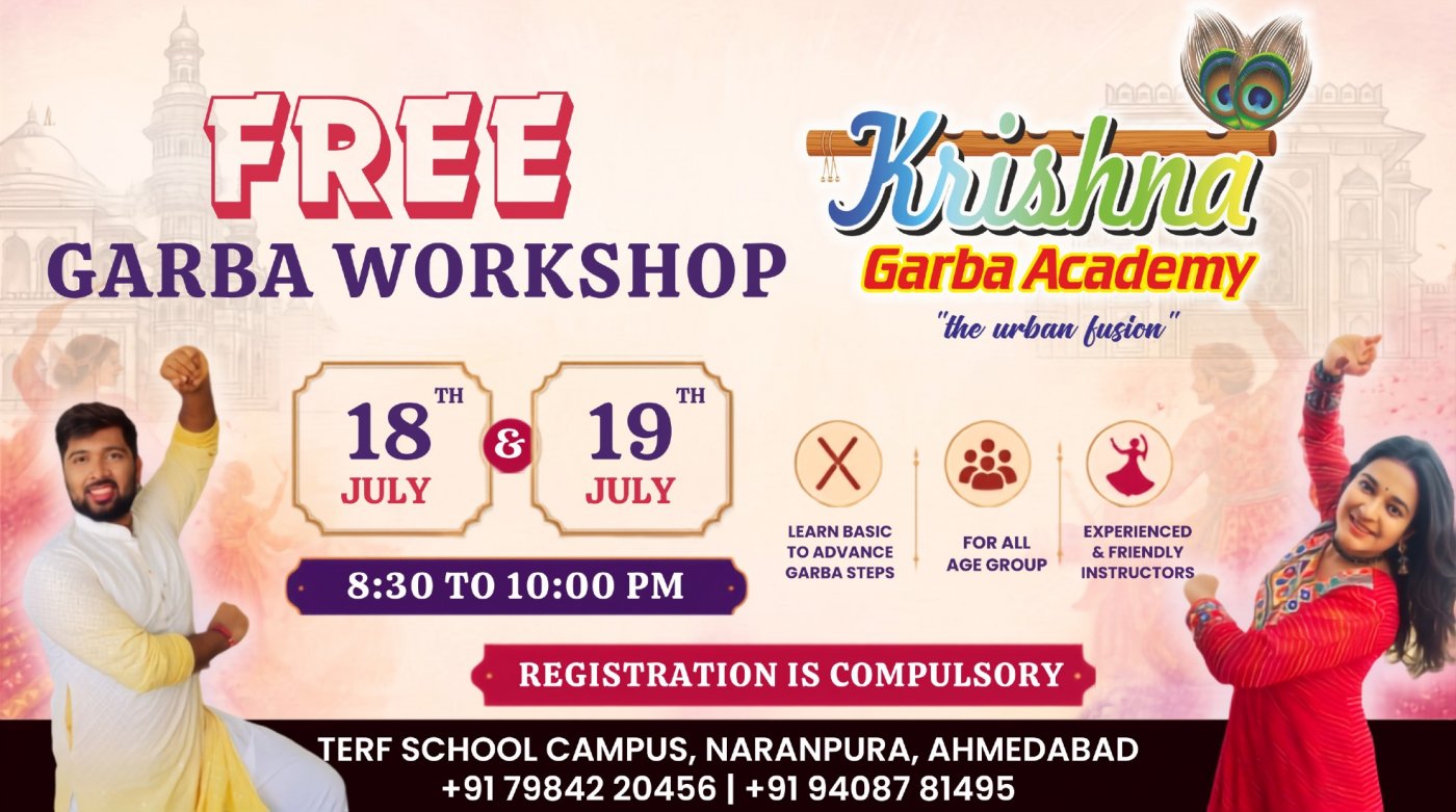 The Folk Garba - 2 Days FREE Authentic Garba Workshop By Krishna Garba Academy