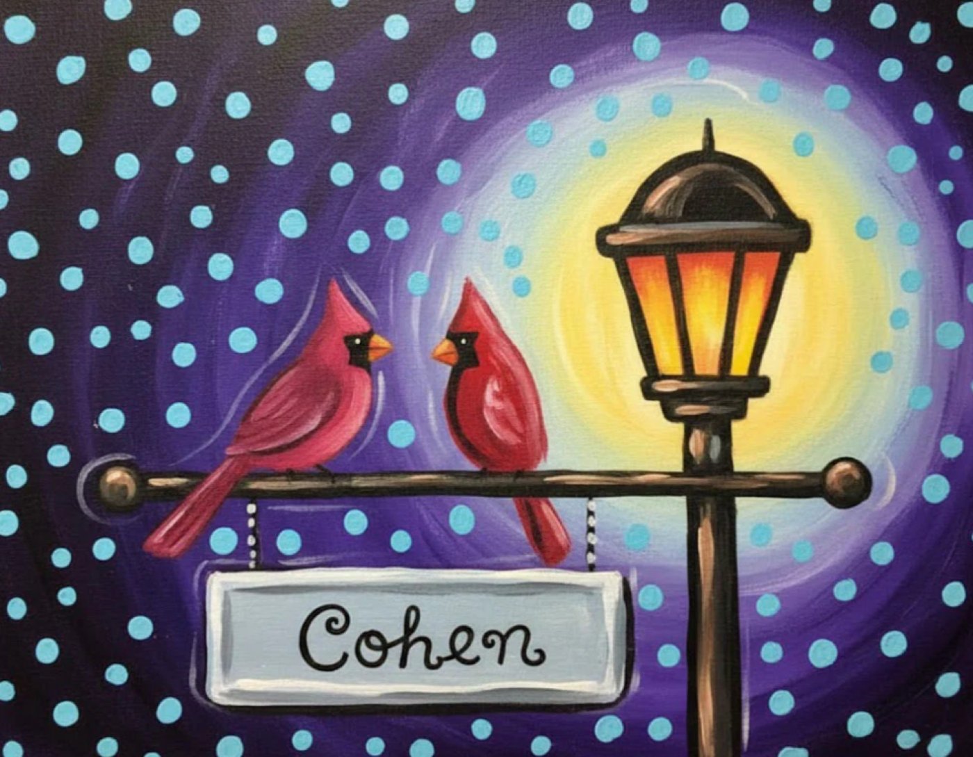 Adult Cardinal Love Paint & Sip at Brookly Bar & Grill Friday Sept 12th 6pm-9pm