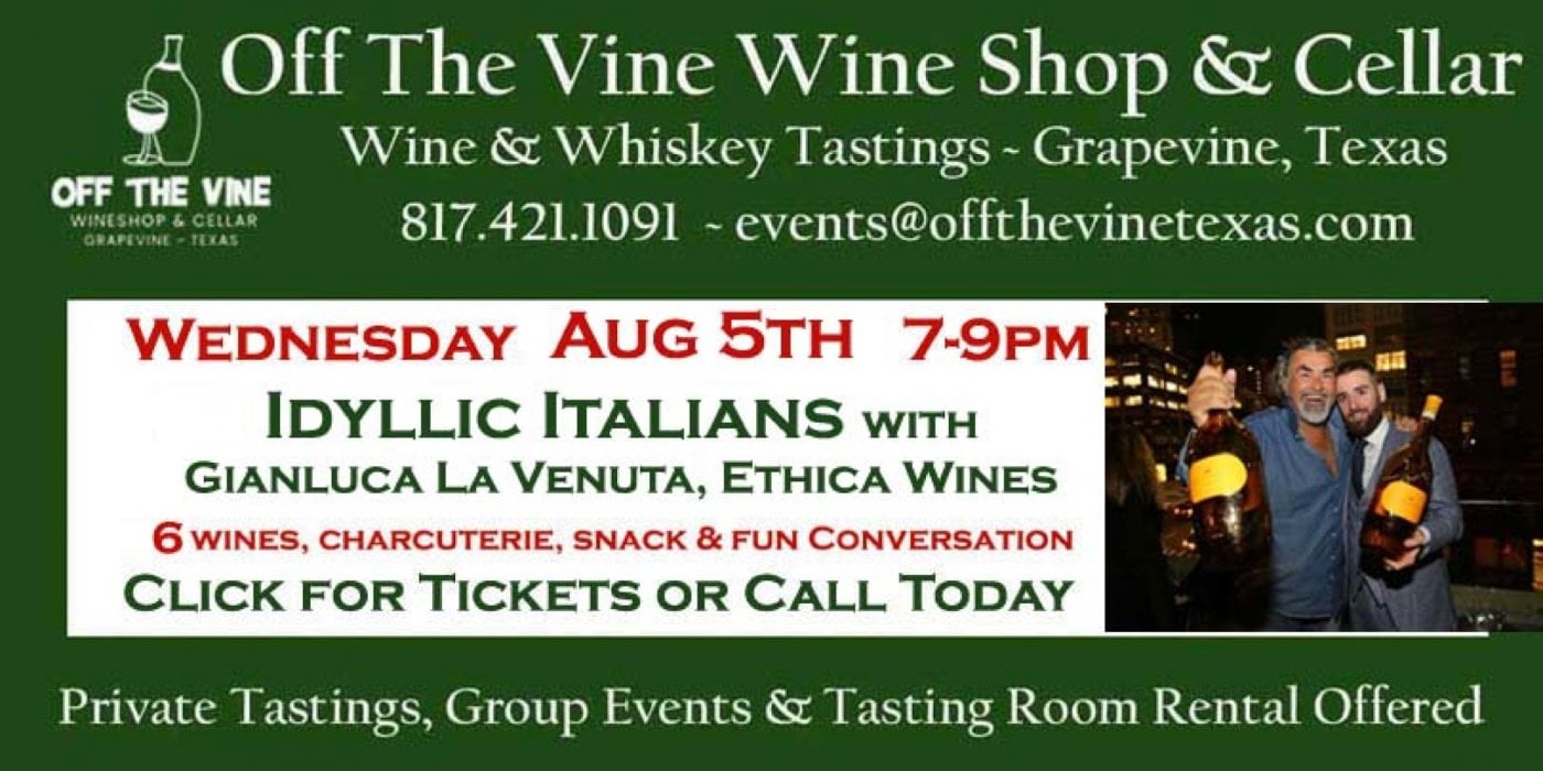 Weds Wine Tasting! – Idyllic Italians (Wines that is!) with Gianluca La Venuta Ethica Wines