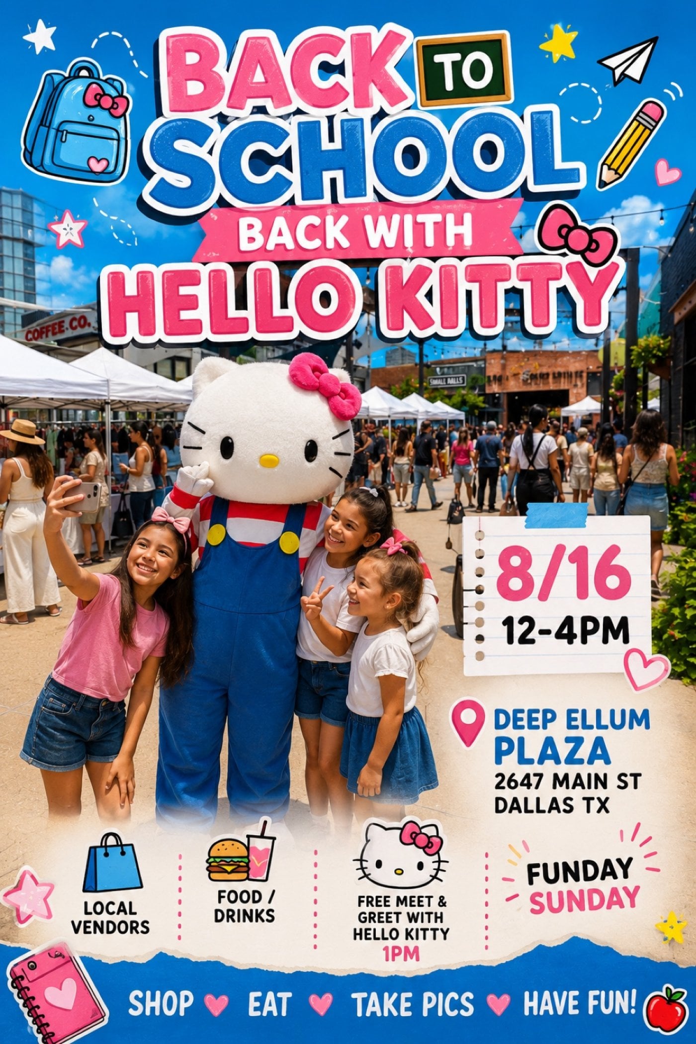 Back to School Market with Hello Kitty