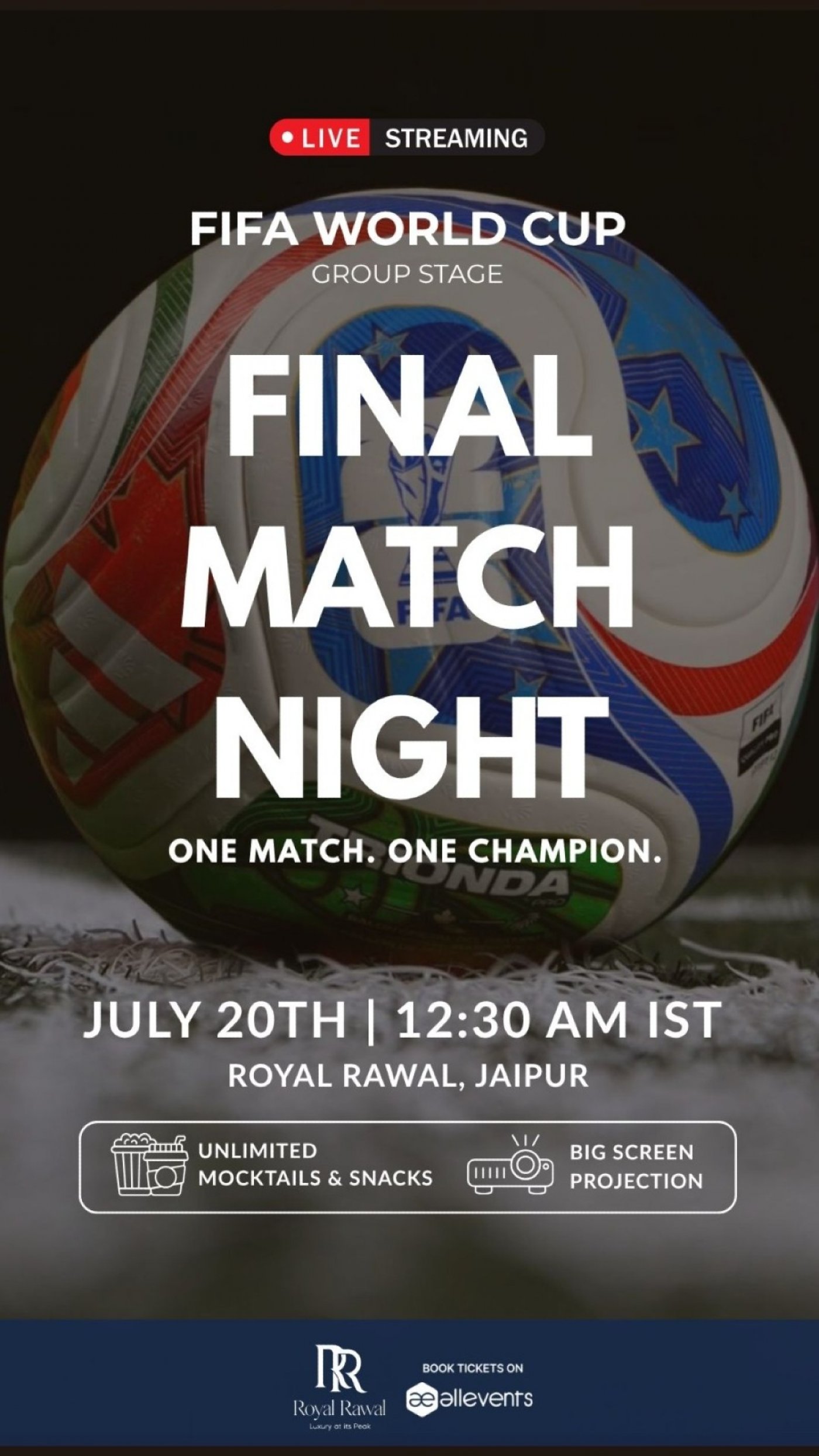 FIFA World Cup Live Screening - THE FINAL SHOWDOWN