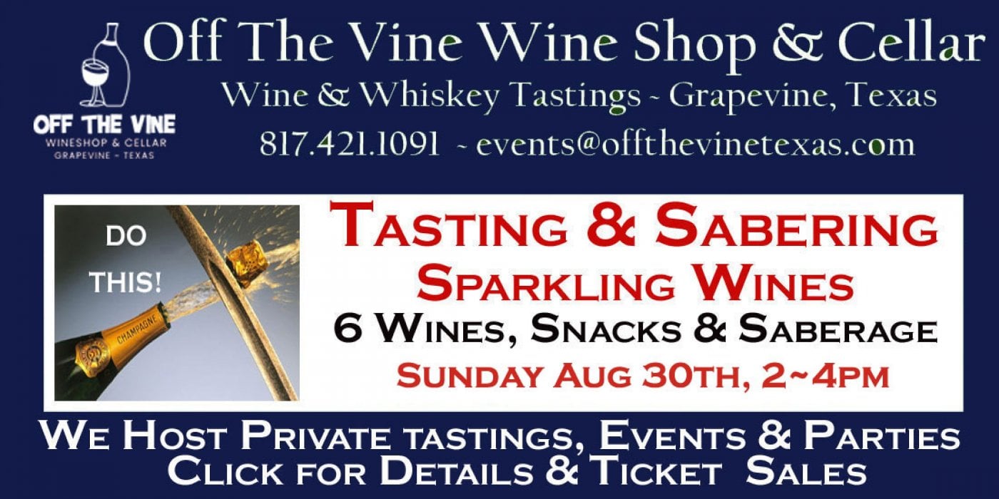 Sparkling Sunday Funday – Wine and Sabers Tasting – 2-4pm