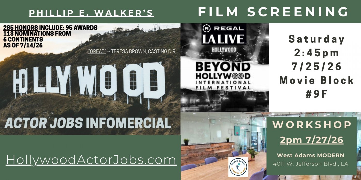 Beyond Hollywood Actor Jobs Infomercial & Workshop