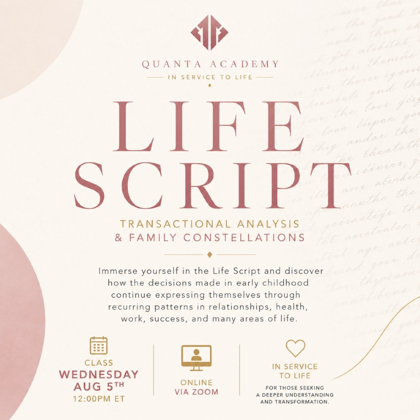 DECODING THE LIFE SCRIPT