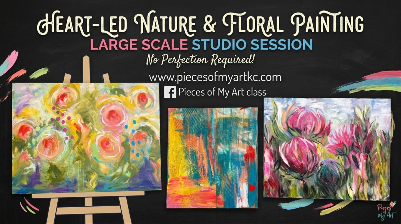 Heart-Led Nature & Floral Painting…Large Scale Studio Session