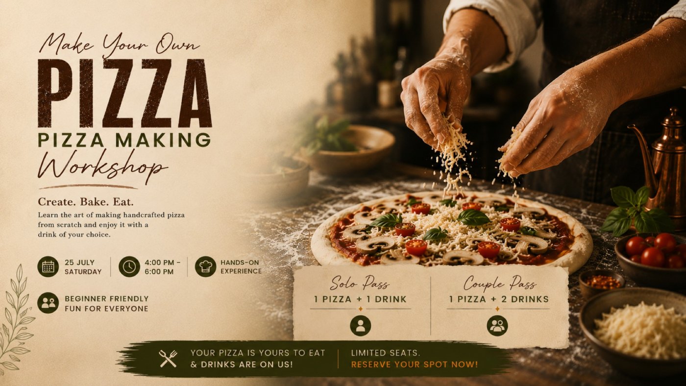 Make Your Own Pizza Workshop | Vintage Cottage Cafe | Noida