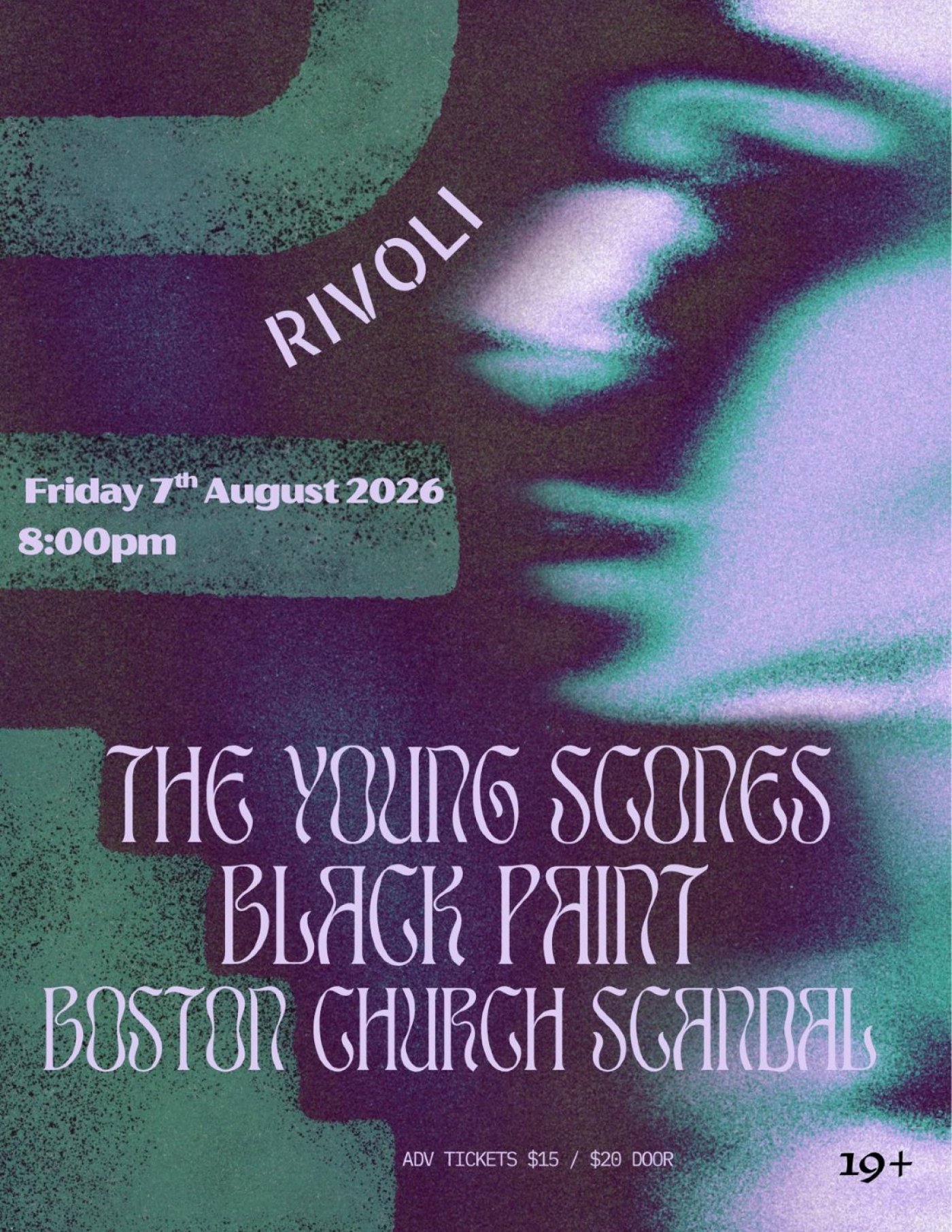 BOSTON CHURCH SCANDAL / THE YOUNG SCONES / BLACK PAINT LIVE AT THE RIVOLI