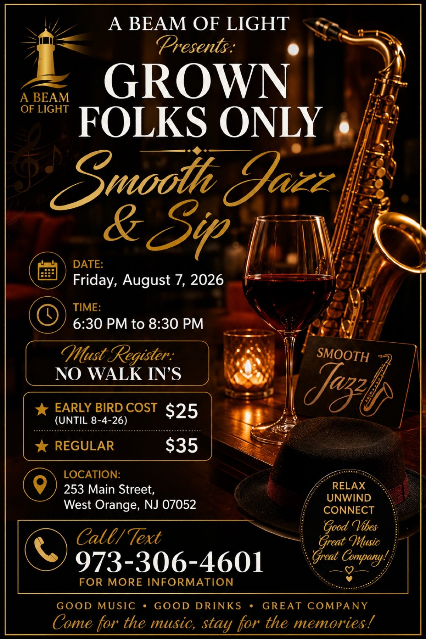 Grown Folks Smooth Jazz & Sip Event