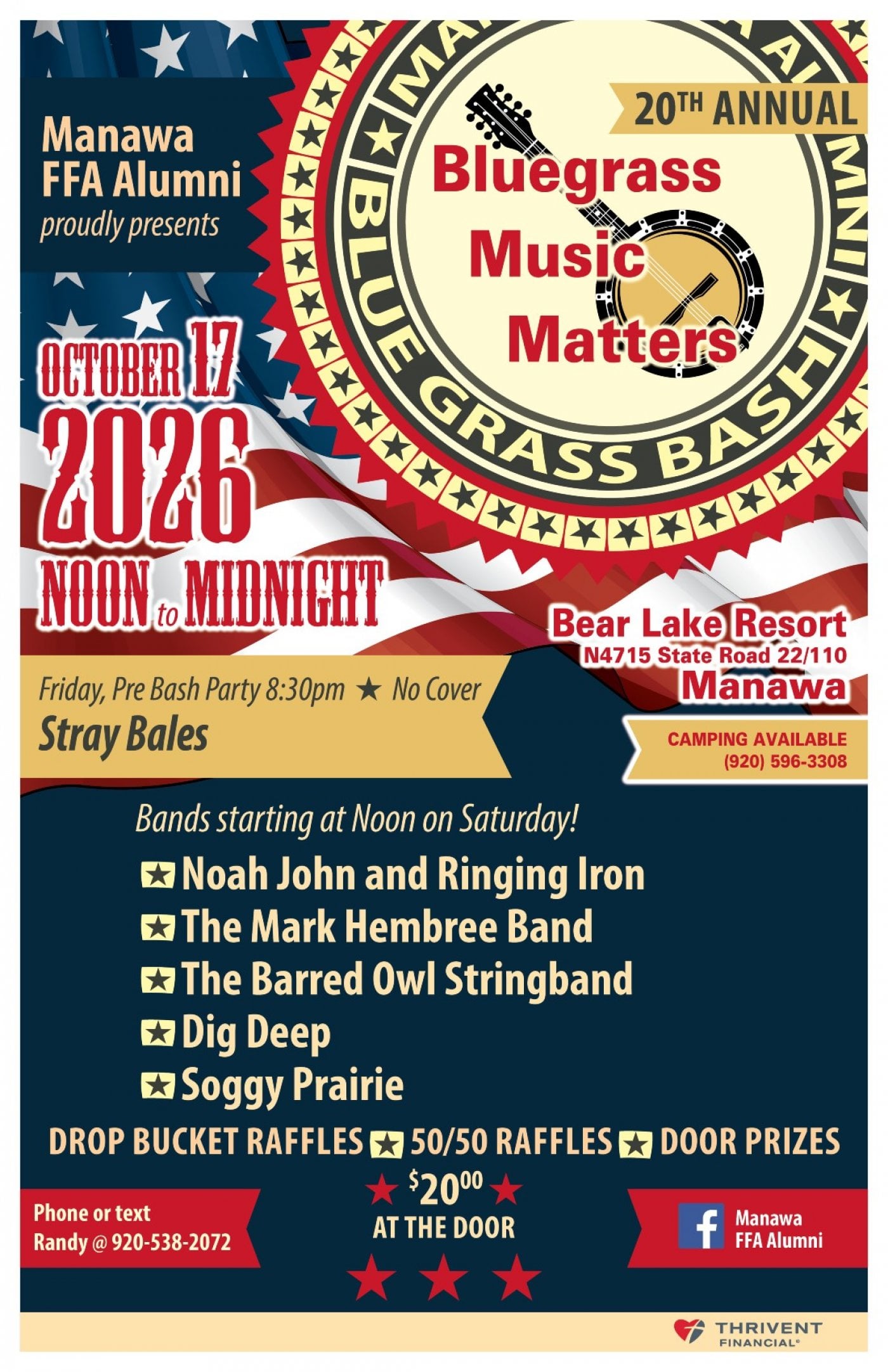 20th Annual Manawa FFA Alumni Bluegrass Bash, Bear Lake Campground ...