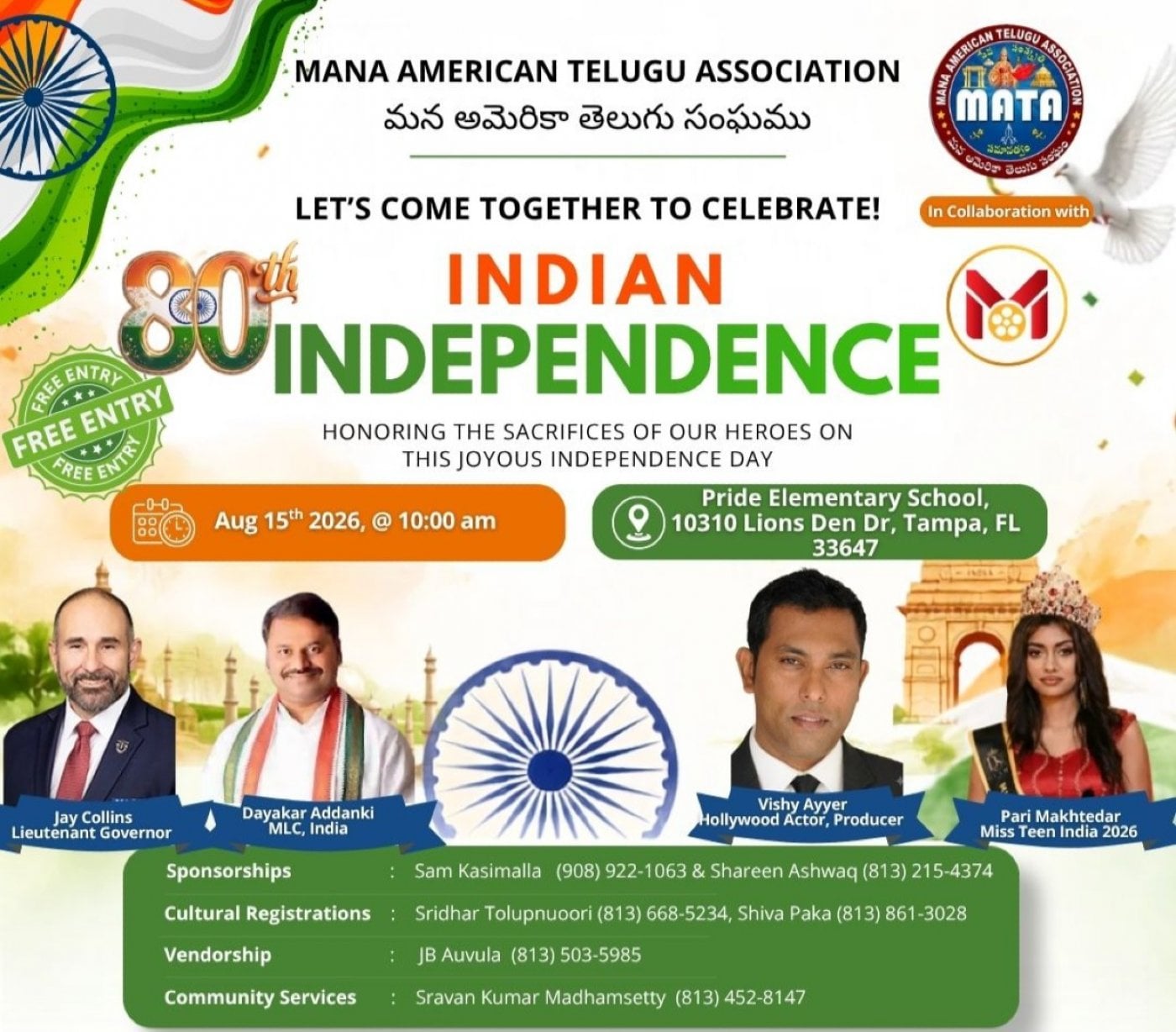 MATA Independence Day Celebrations 2026 at Pride Elementary School