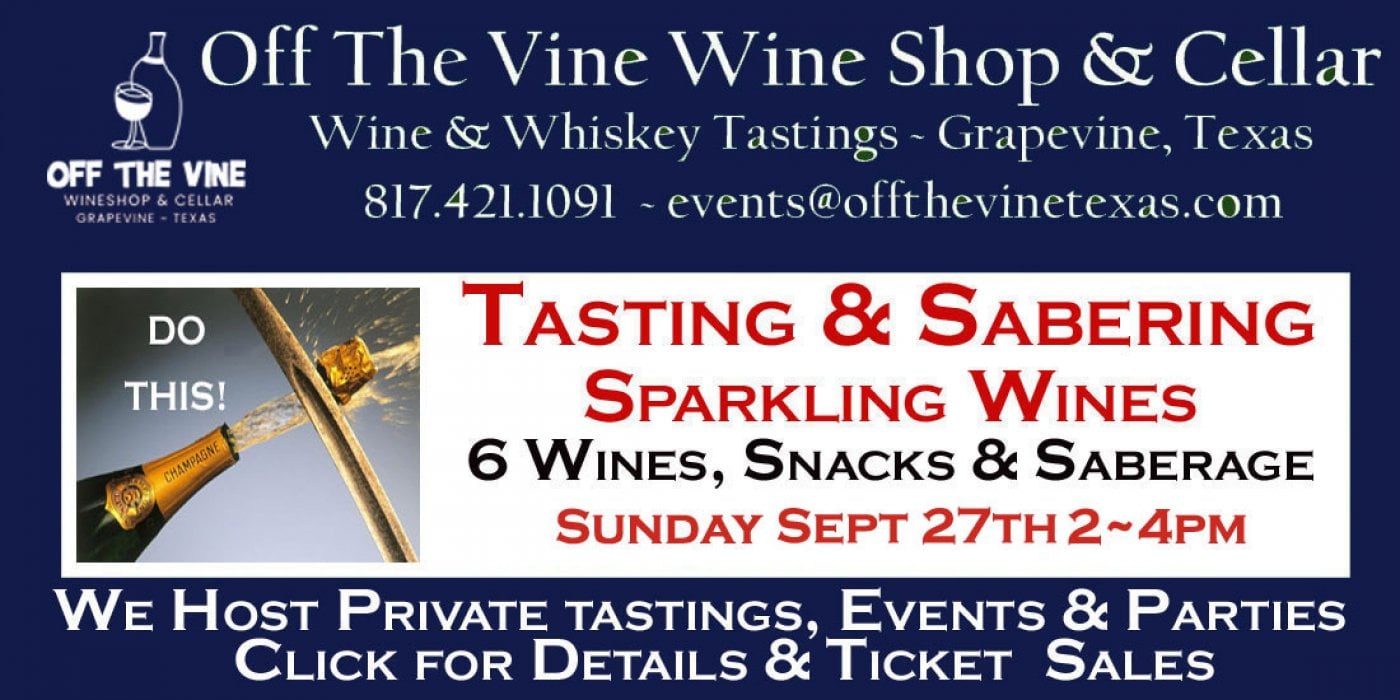 Sparkling Sunday Funday – Wine and Sabers Tasting – 2-4pm