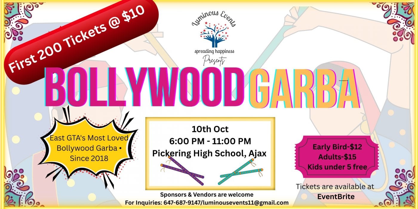 Bollywood Garba 2026 | East GTA’s Most Popular Navratri DJ Night | Ajax