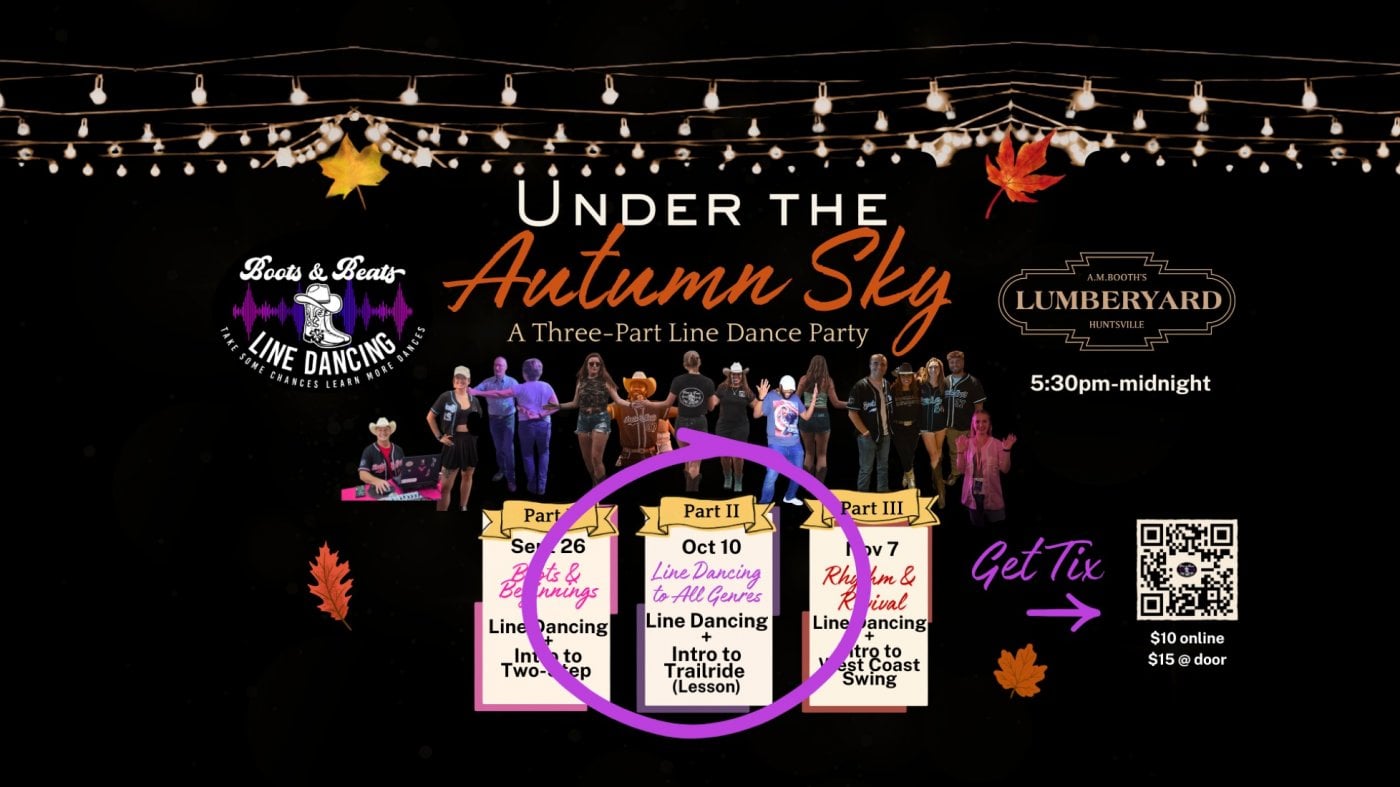 UNDER THE AUTUMN SKY Trailride Nights: Line Dancing + Trailride lesson