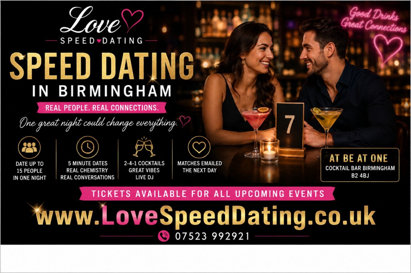 Speed Dating Singles Night Ages 20’s and 30’s Birmingham